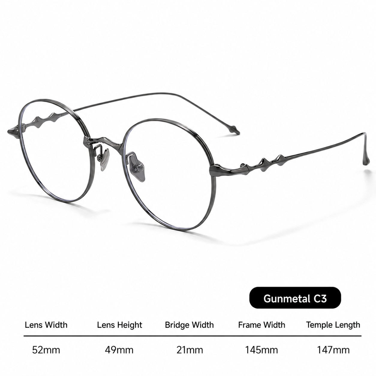 H603H Rimless Rectangle Pure Titanium Eyeglasses – Lightweight Frameless Optical Frame (Copy)