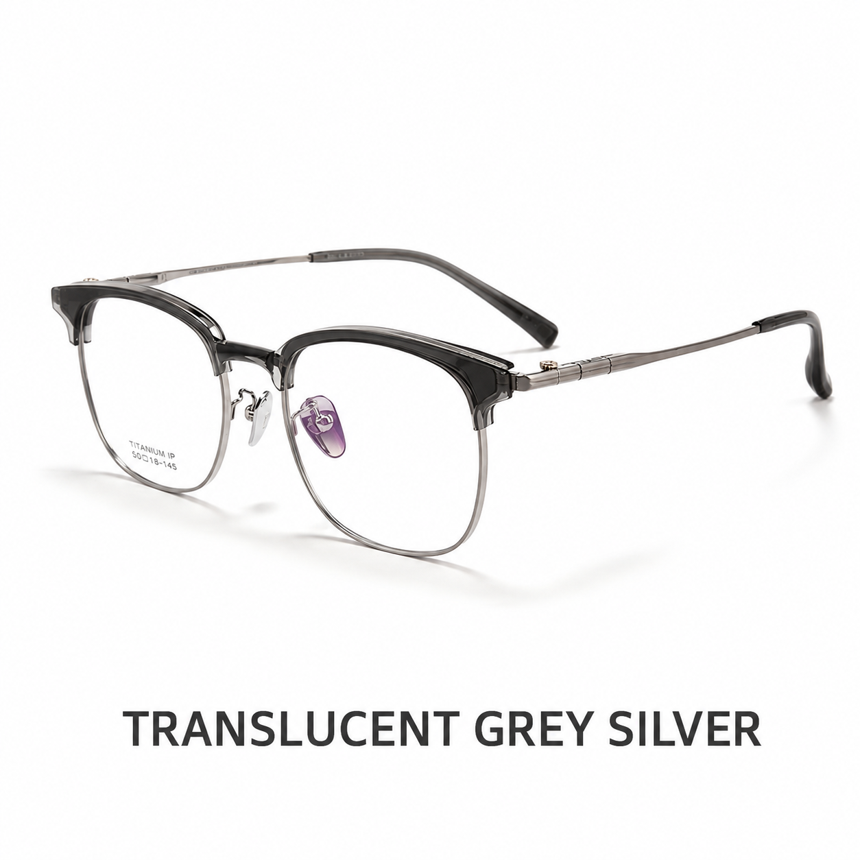 BV1110 Titanium Acetate Browline Eyeglasses – Unisex Retro Square Frame