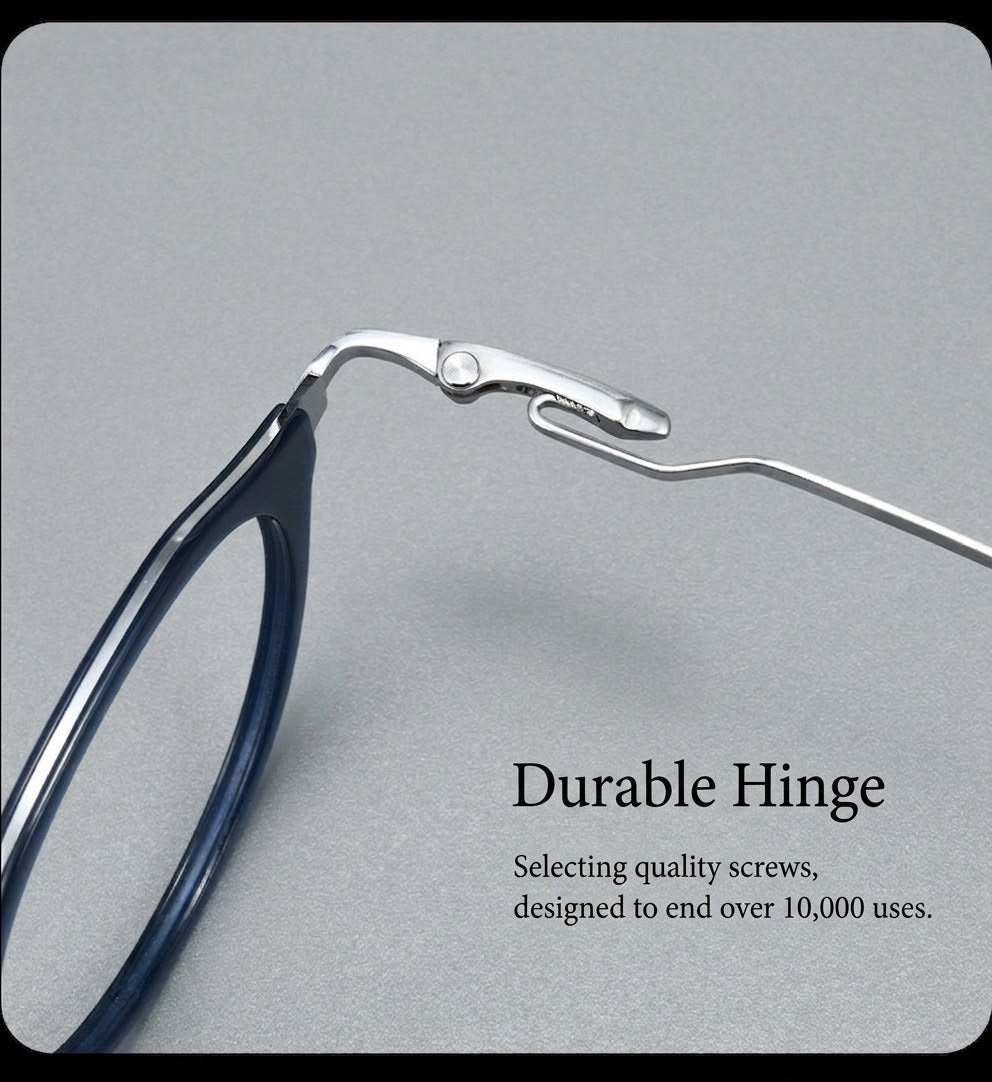 M80910S Lightweight Round Eyeglasses – TR & Titanium Combination Frame