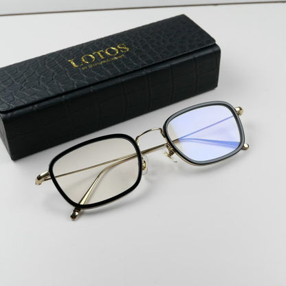 L23A002 Lightweight Rectangle Metal Optical Glasses – Unisex 53-22-145