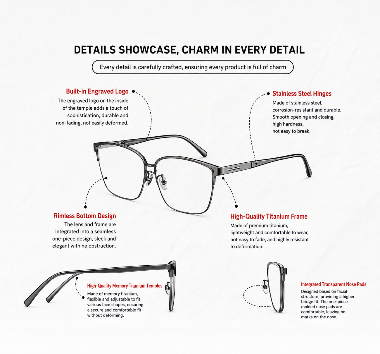 9020 Oversized Square Acetate Sunglasses – Unisex Nylon Lens Frame
