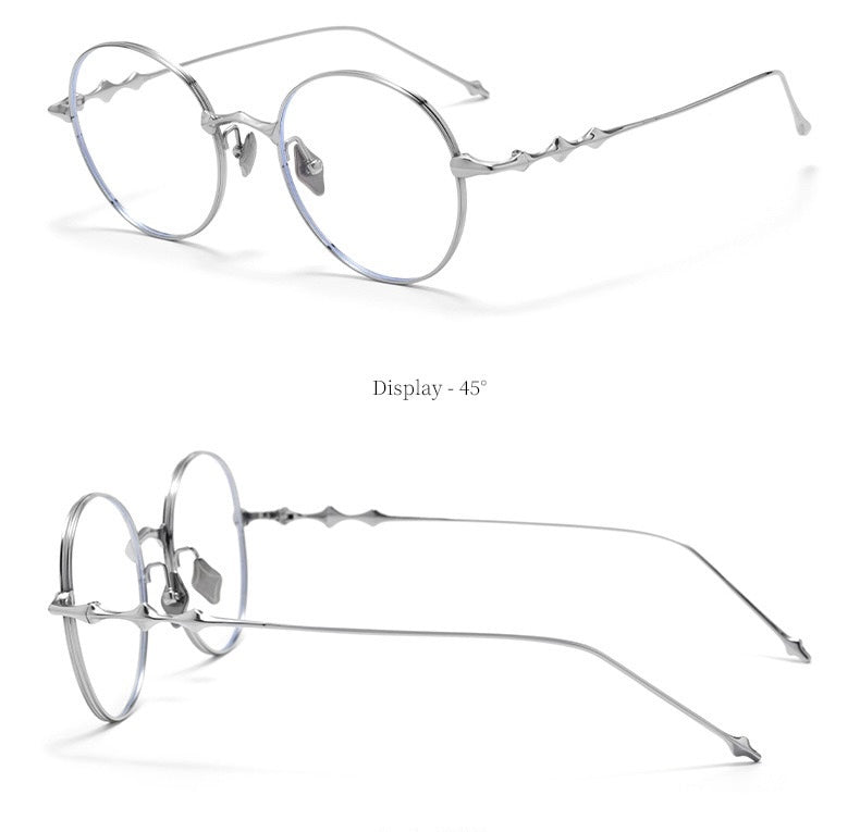 H603H Rimless Rectangle Pure Titanium Eyeglasses – Lightweight Frameless Optical Frame (Copy)