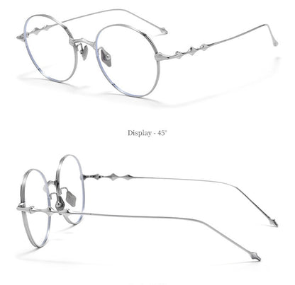 H603H Rimless Rectangle Pure Titanium Eyeglasses – Lightweight Frameless Optical Frame (Copy)