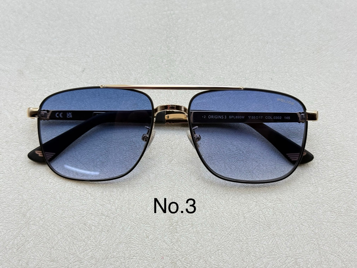 SPL890W Rectangle Metal Sunglasses – 55mm