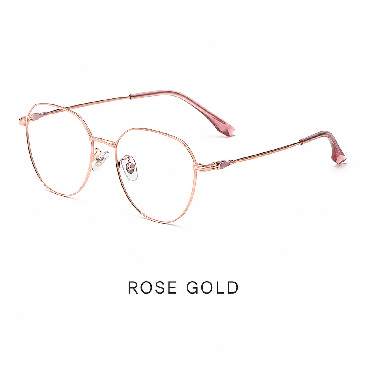58007 Pure Titanium Geometric Eyeglasses – Lightweight Unisex Optical Frame