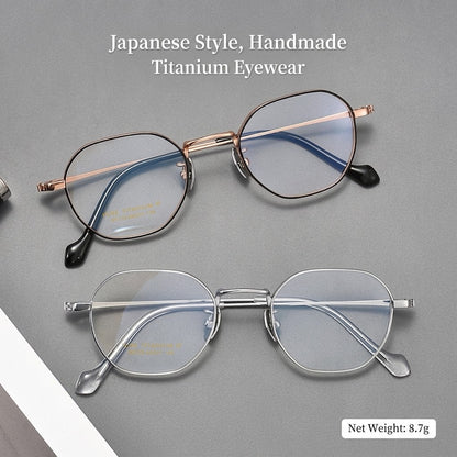 S720P Lightweight Pure Titanium Retro Eyeglasses – Unisex Optical Frame