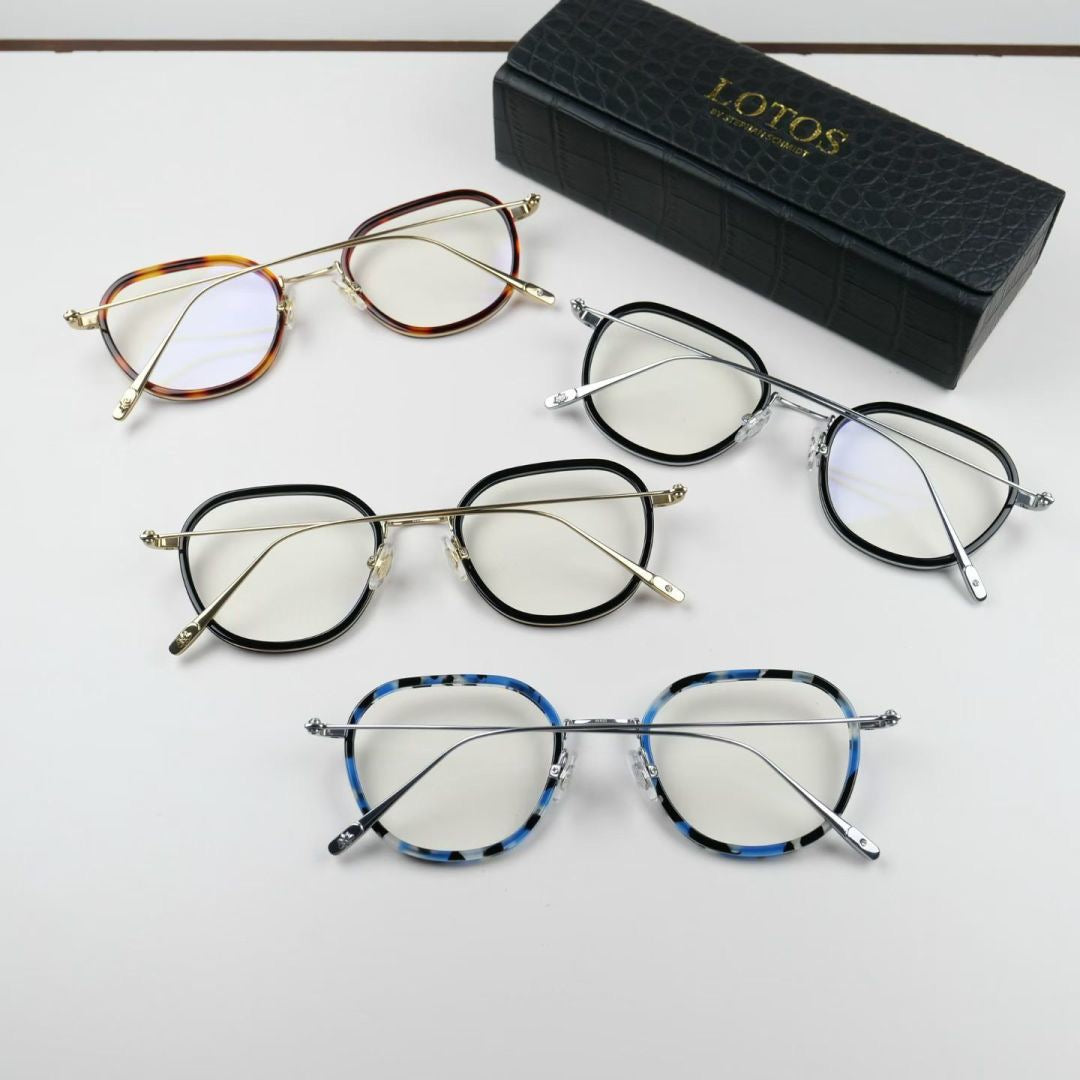 L23A005 Lightweight Round Panto Metal Optical Glasses – Unisex 50-22-145