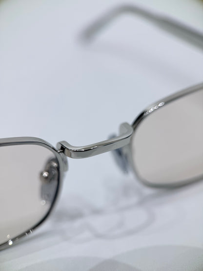 54mm- Unisex Slim Rectangle Metal Sunglasses – UV400 Lightweight Frame