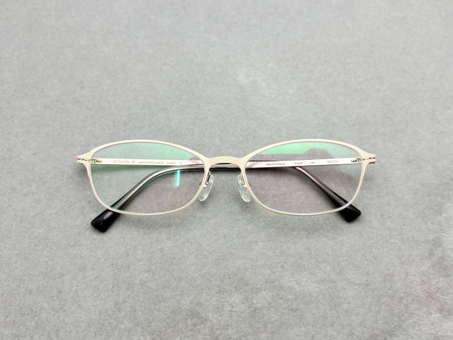 IC Berlin Questionnaire 1 Screwless Stainless Steel Eyeglasses Frame – Ultra Lightweight Optical Glasses (52-16-145)