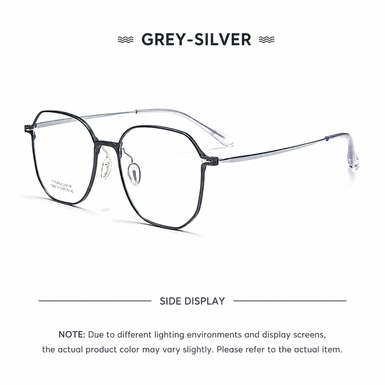 99812ZM Lightweight Titanium Geometric Eyeglasses – Unisex Retro Optical Frame