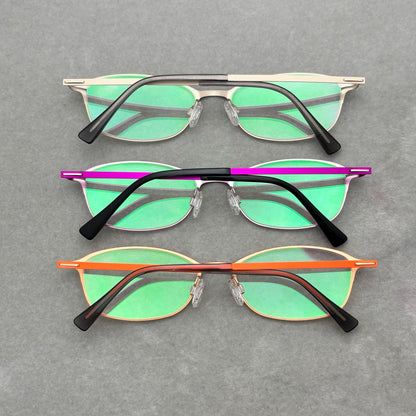 IC Berlin Questionnaire 1 Screwless Stainless Steel Eyeglasses Frame – Ultra Lightweight Optical Glasses (52-16-145)