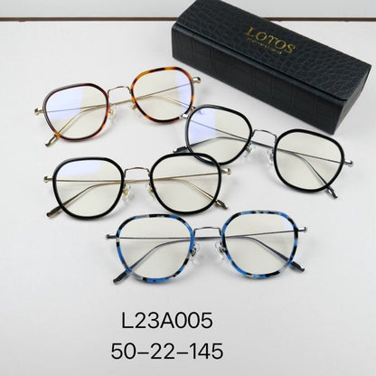 L23A005 Lightweight Round Panto Metal Optical Glasses – Unisex 50-22-145