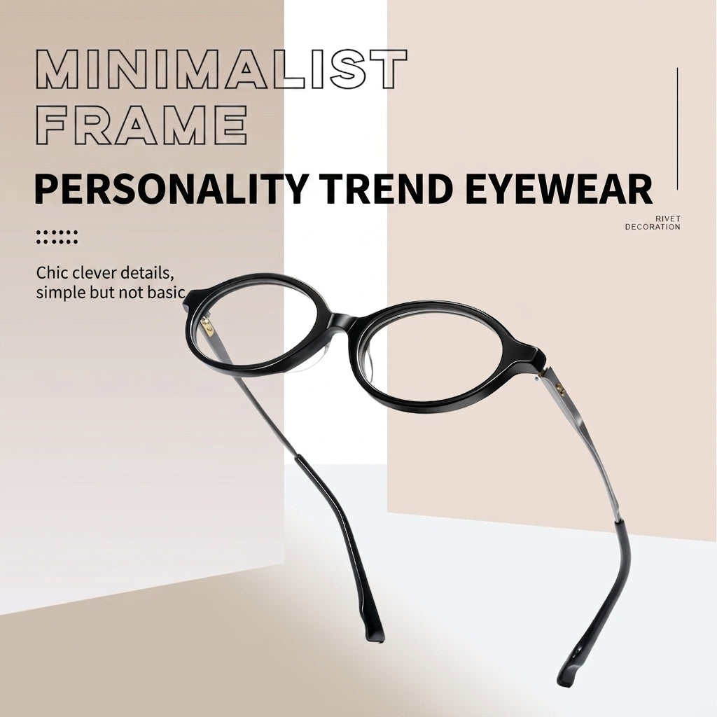 GG-F570 Lightweight Round TR & Titanium Eyeglasses – 49mm Unisex Optical Frame