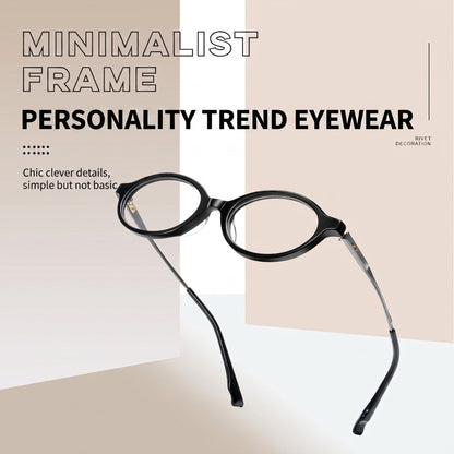 GG-F570 Lightweight Round TR & Titanium Eyeglasses – 49mm Unisex Optical Frame