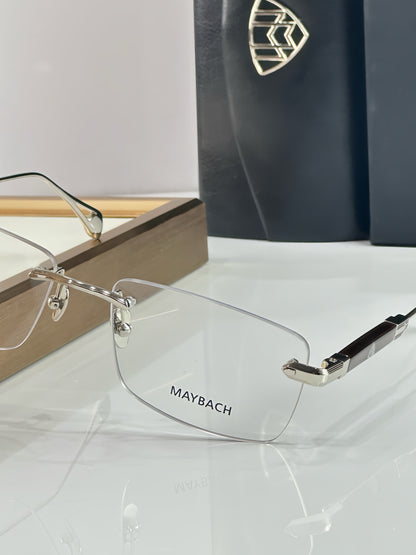 EDITOR Luxury Rimless Square Optical Glasses – 56mm Unisex Frameless Eyewear