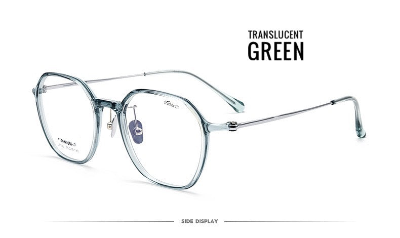 L9106 Lightweight TR90 Titanium Eyeglasses – Unisex Geometric Frames