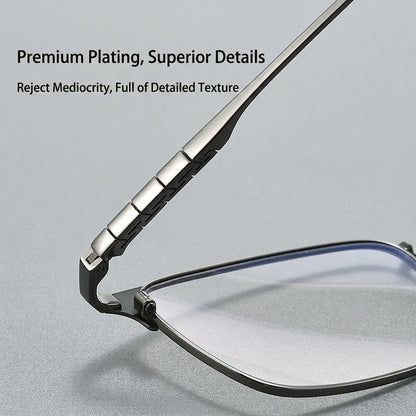 X15115 Ultra-Light Titanium Retro Browline Prescription Eyeglasses – Unisex