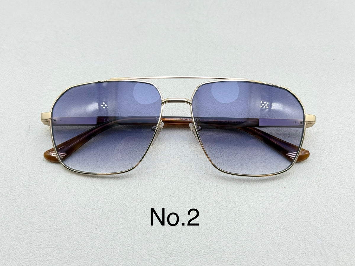 SPLQ85 Oversized Rectangle Metal Sunglasses – 61mm