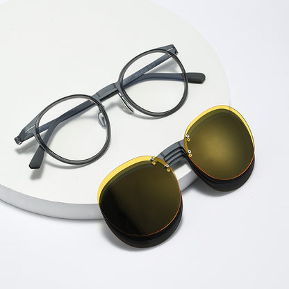 8868 Titanium Magnetic Clip-On Eyeglasses – Polarized Multi-Lens Frame (Copy)