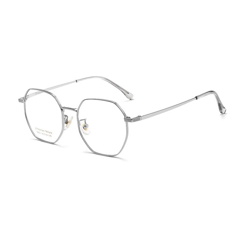 T3903 Lightweight Geometric β-Titanium Eyeglasses – 50mm