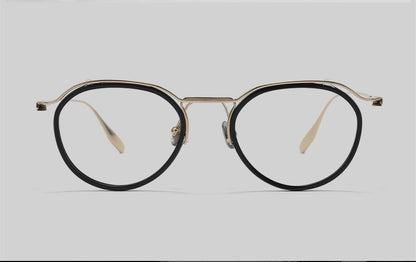 8120Y Pure Titanium Round Eyeglasses with Blue Light Blocking Lens – Lightweight Vintage Optical Frame