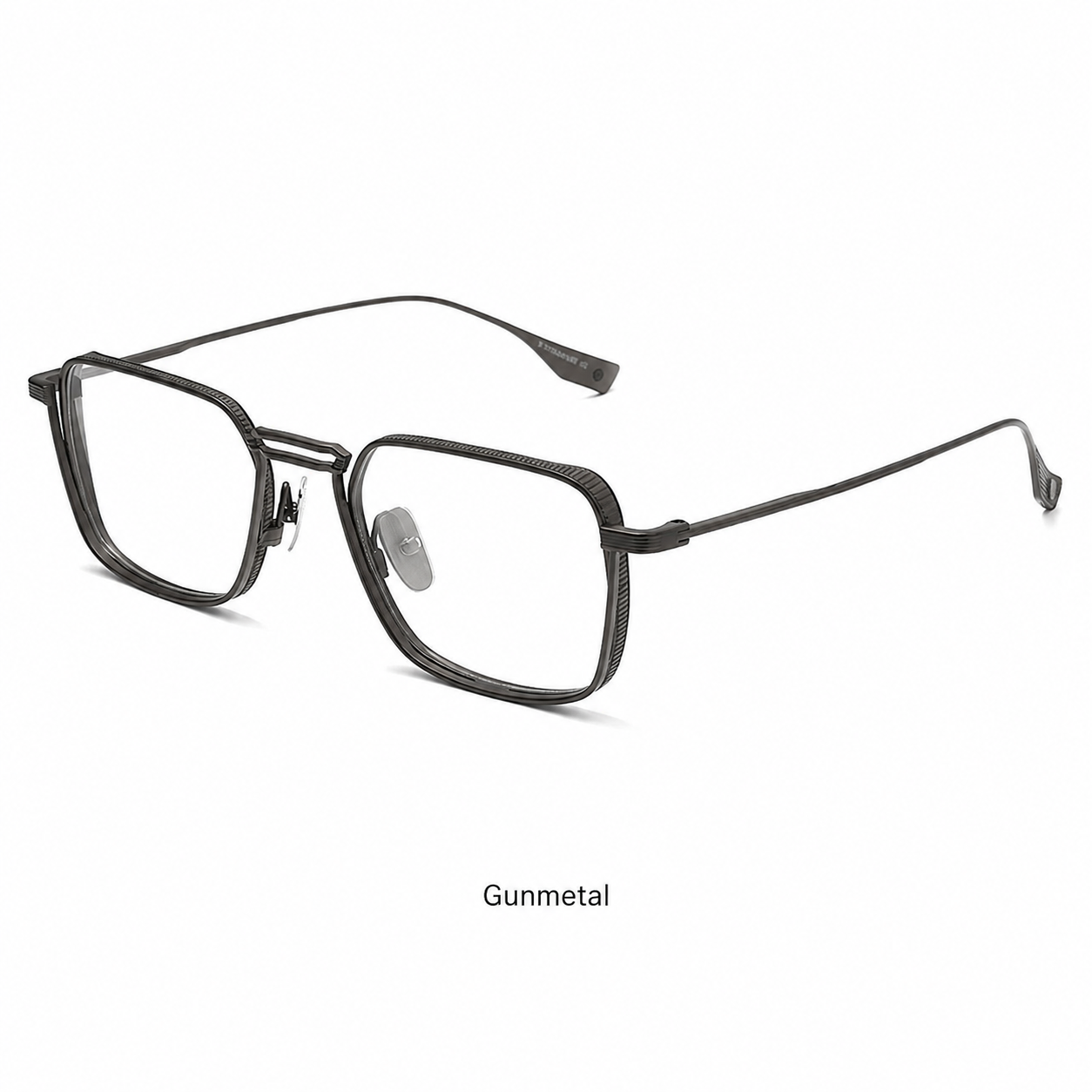 DTX125S Pure Titanium Square Eyeglasses – Lightweight Vintage Metal Frame | 2 Sizes