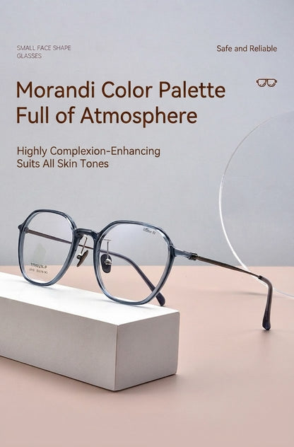 L9106 Lightweight TR90 Titanium Eyeglasses – Unisex Geometric Frames