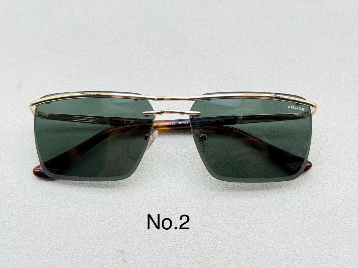 SPLV32 Modern Rectangle Metal Sunglasses – 60mm