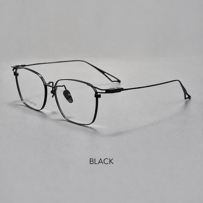 SEVENZ Lightweight Titanium Rectangle Eyeglasses – Retro Unisex 54mm Frame