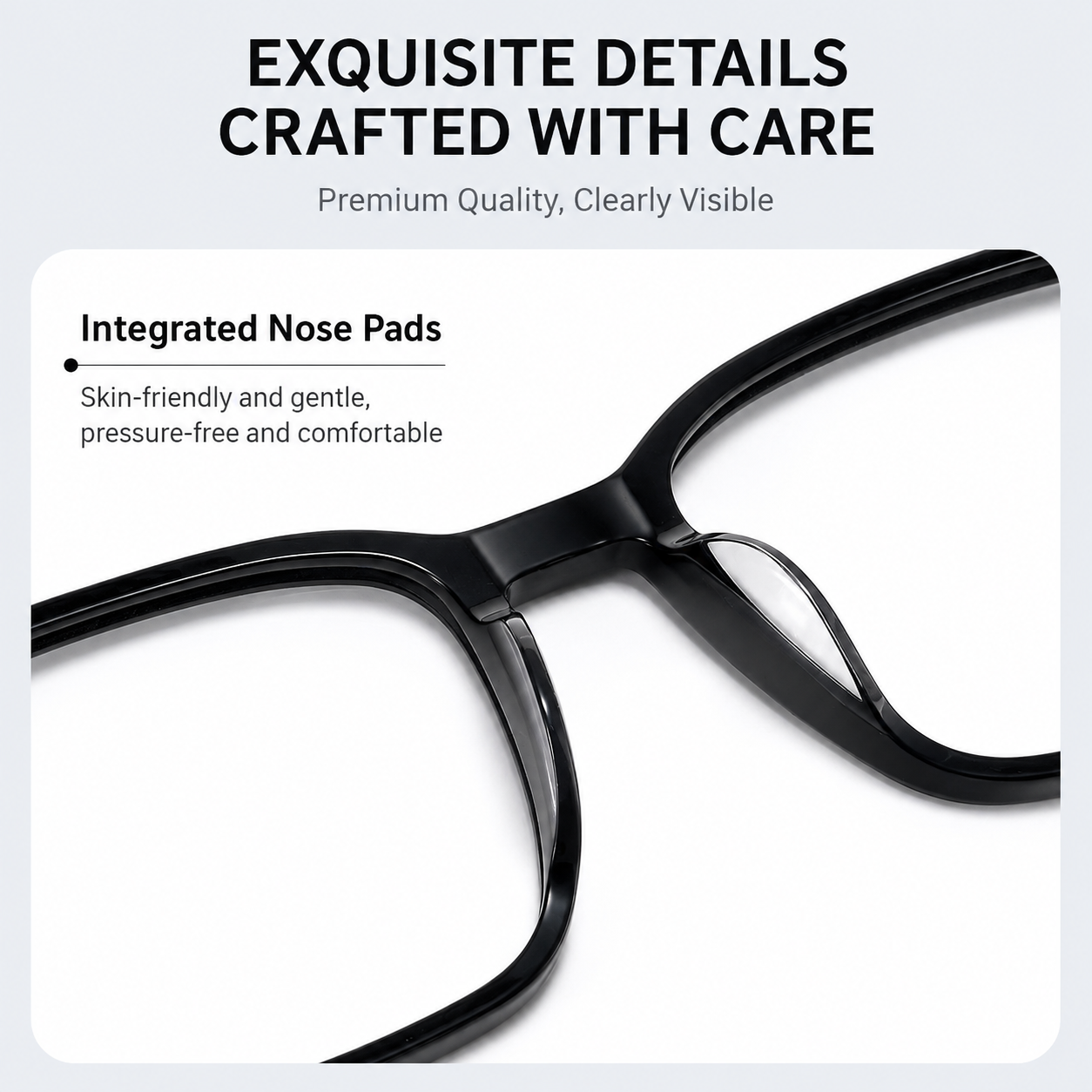GG-F571 Lightweight Square Acetate & Titanium Eyeglasses – 52mm Unisex Optical Frame