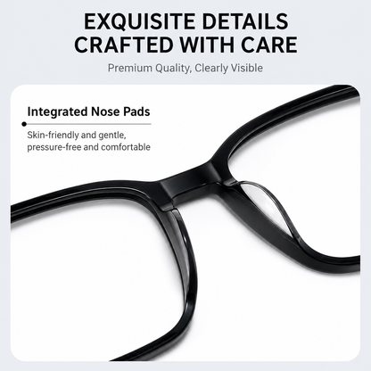GG-F571 Lightweight Square Acetate & Titanium Eyeglasses – 52mm Unisex Optical Frame