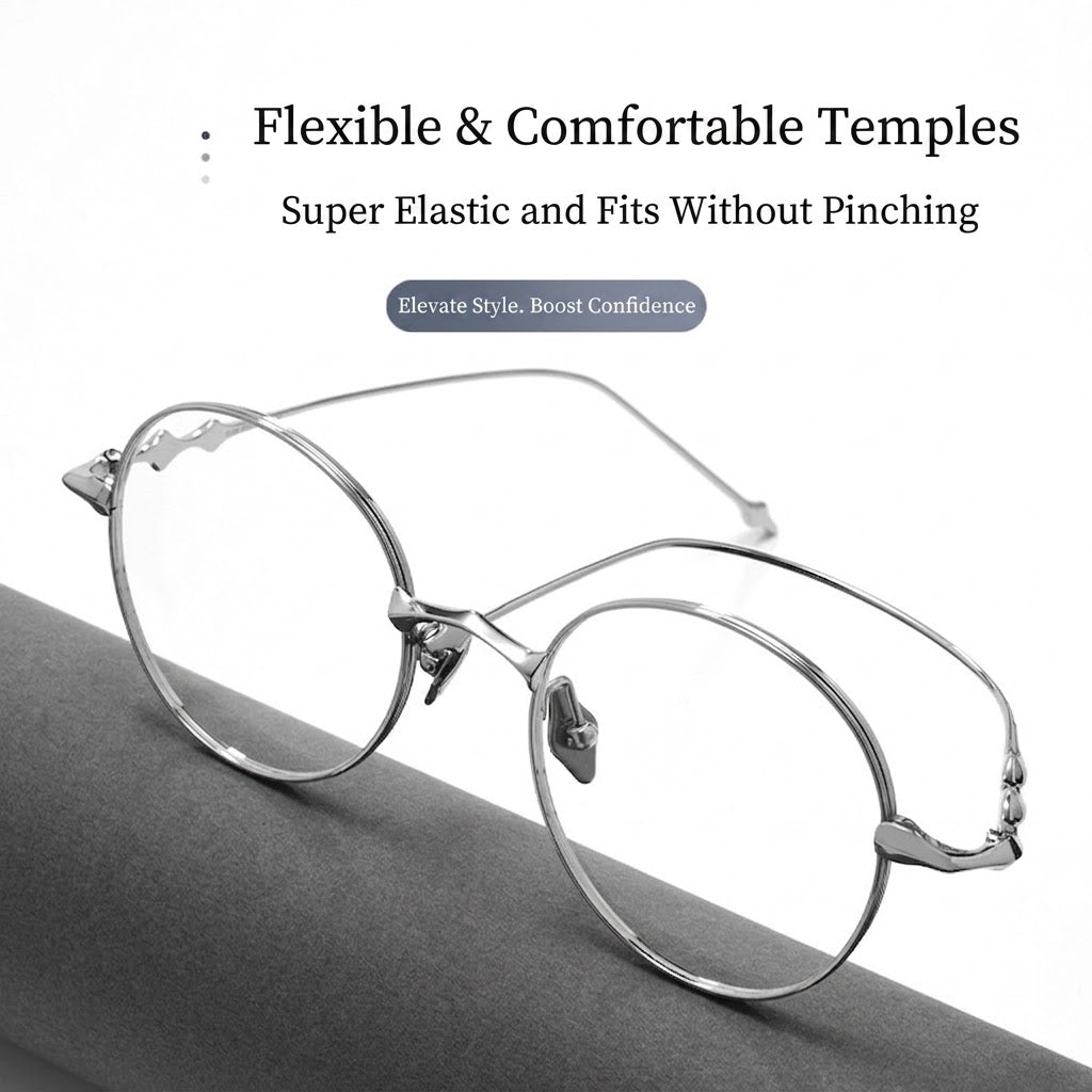 H603H Rimless Rectangle Pure Titanium Eyeglasses – Lightweight Frameless Optical Frame (Copy)