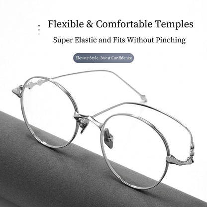 H603H Rimless Rectangle Pure Titanium Eyeglasses – Lightweight Frameless Optical Frame (Copy)