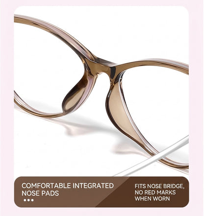 M8238Z Lightweight Cat-Eye Eyeglasses – TR & Titanium Frame