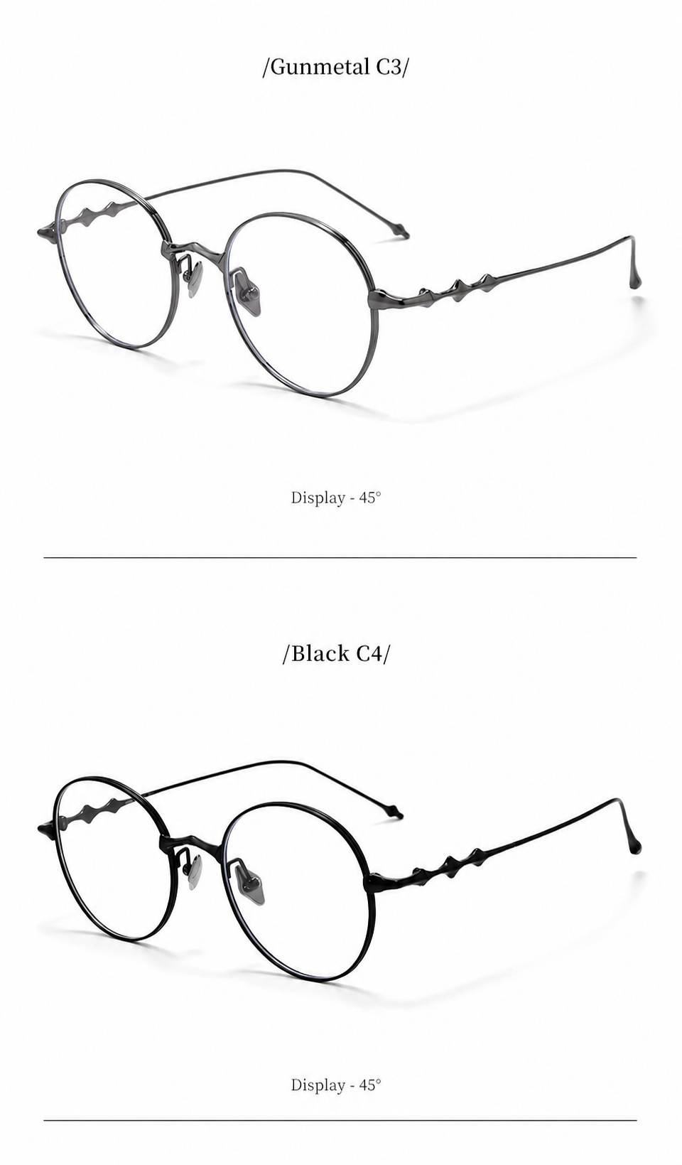 H603H Rimless Rectangle Pure Titanium Eyeglasses – Lightweight Frameless Optical Frame (Copy)