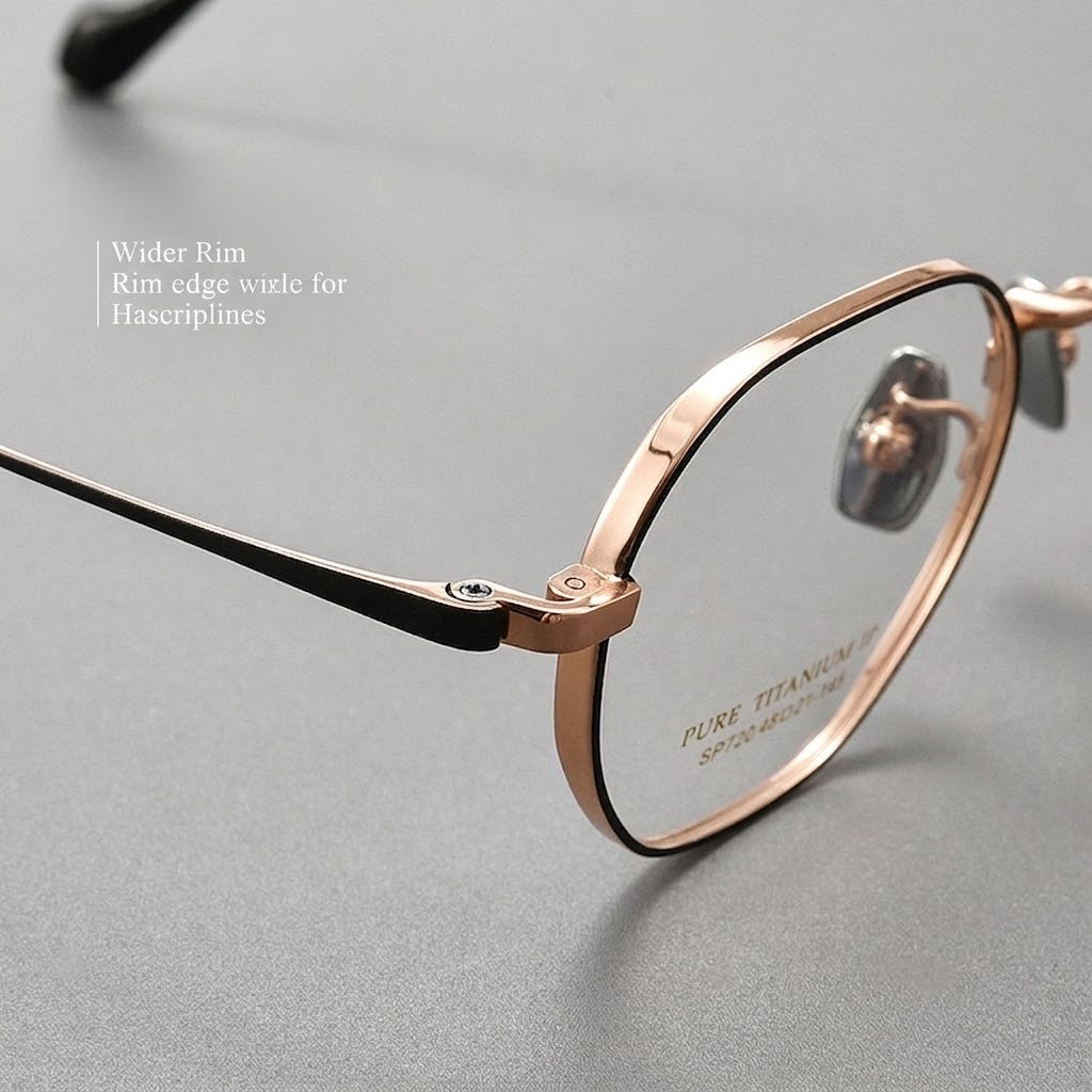 S720P Lightweight Pure Titanium Retro Eyeglasses – Unisex Optical Frame