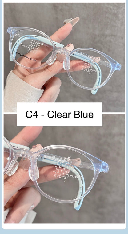 CZ7009ET Kids Round Eyeglasses – Lightweight Flexible TR Children’s Glasses | 46mm