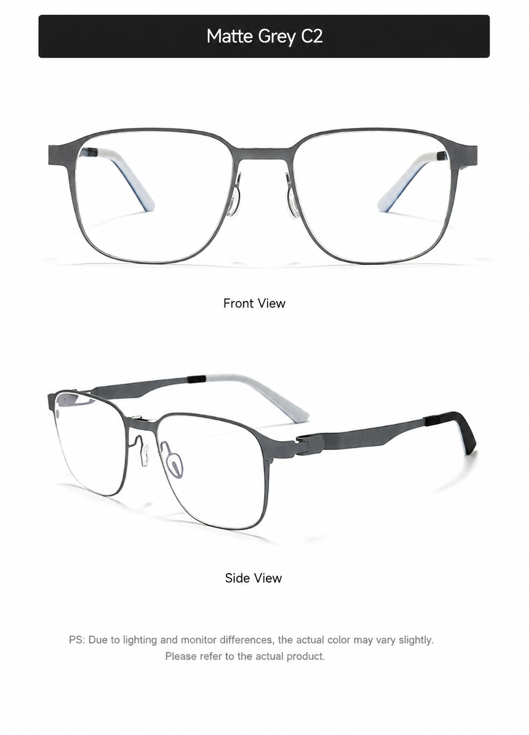 8868 Titanium Magnetic Clip-On Eyeglasses – Polarized Multi-Lens Frame