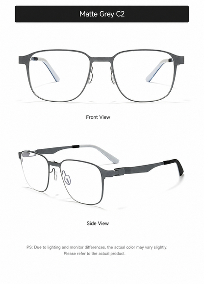 8868 Titanium Magnetic Clip-On Eyeglasses – Polarized Multi-Lens Frame