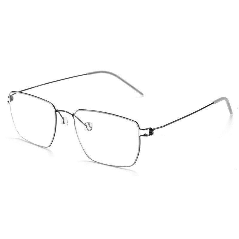 HYD0175Y Pure Titanium Screwless Eyeglasses – Lightweight Geometric Optical Frame