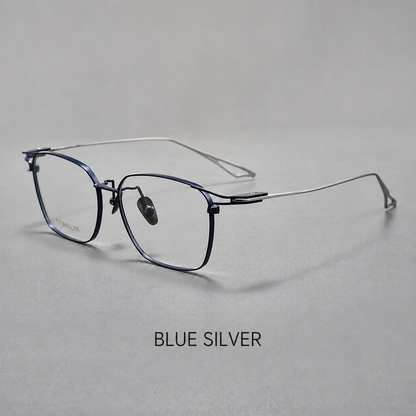 SEVENZ Lightweight Titanium Rectangle Eyeglasses – Retro Unisex 54mm Frame
