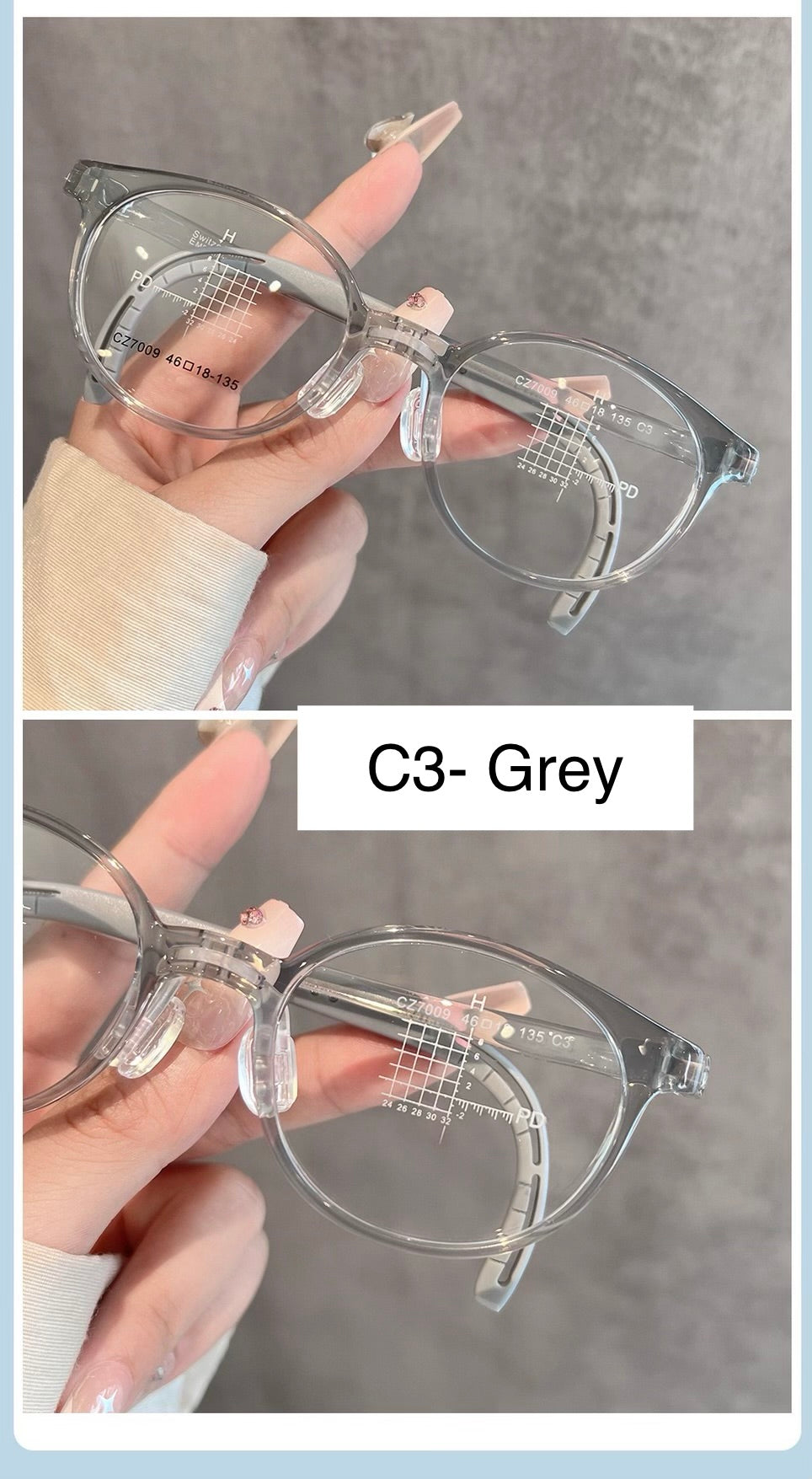 CZ7009ET Kids Round Eyeglasses – Lightweight Flexible TR Children’s Glasses | 46mm