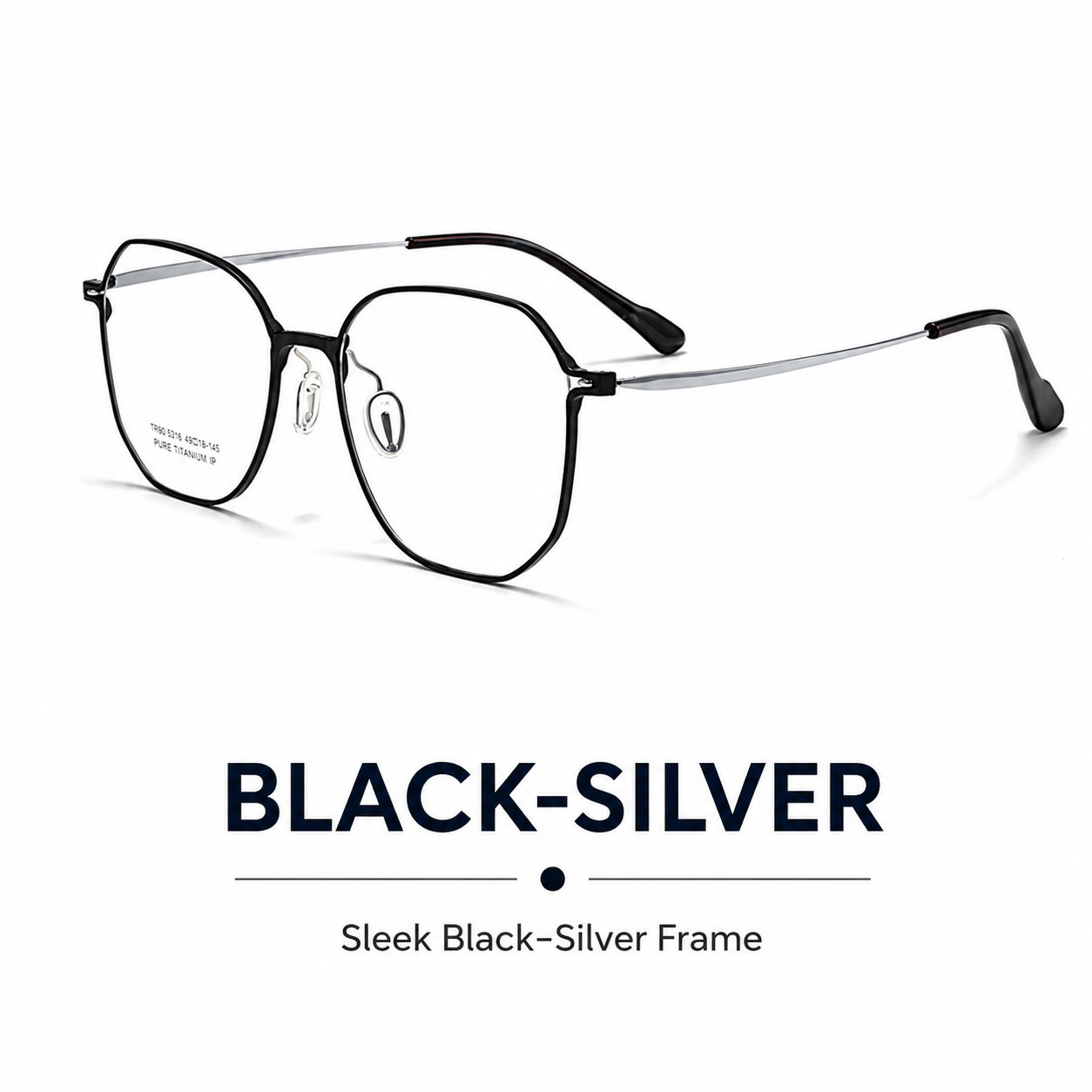 99812ZM Lightweight Titanium Geometric Eyeglasses – Unisex Retro Optical Frame