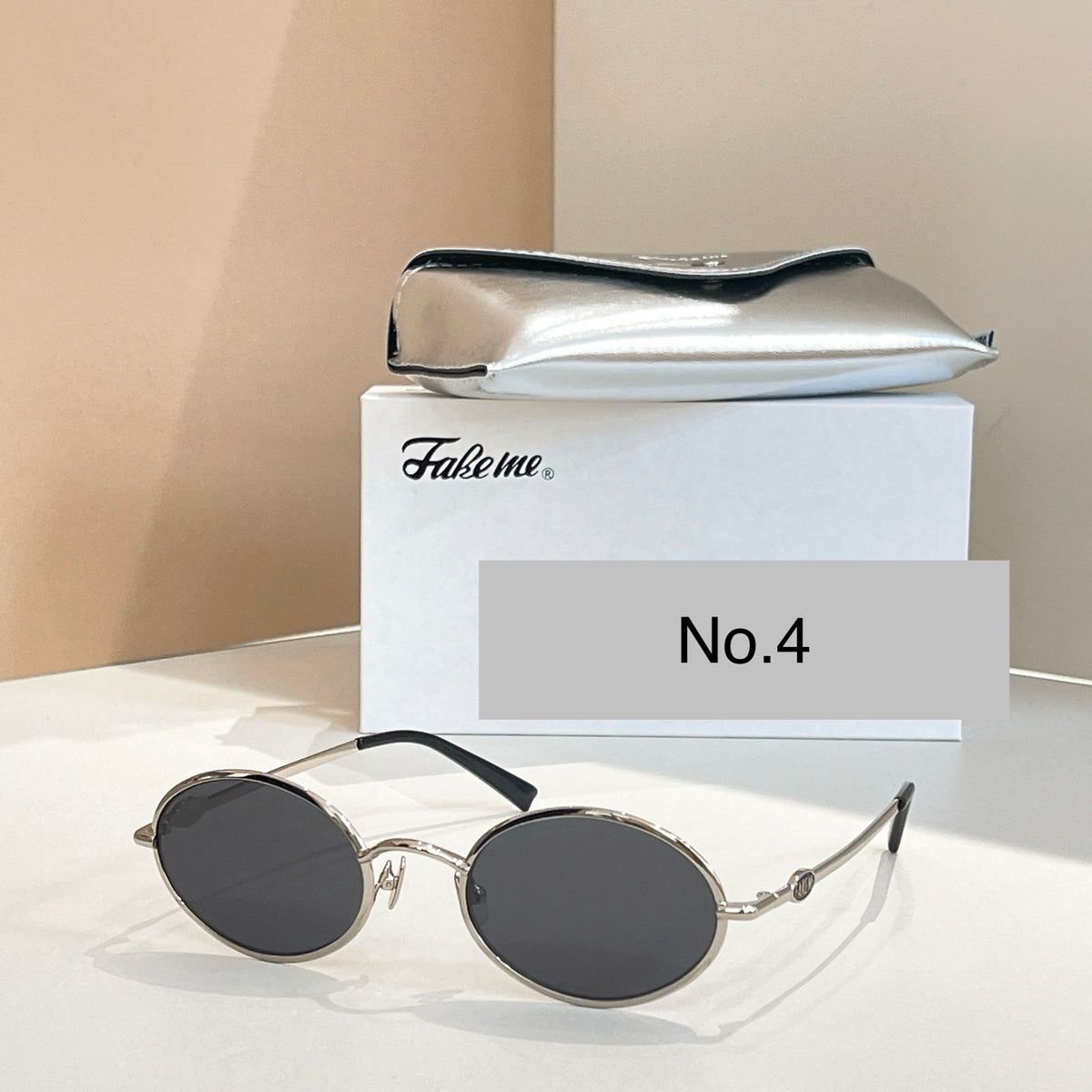 Fakeme Compass Unisex Oval Metal Sunglasses – 53-22-146