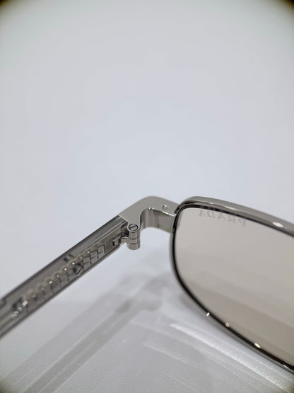 54mm- Unisex Slim Rectangle Metal Sunglasses – UV400 Lightweight Frame