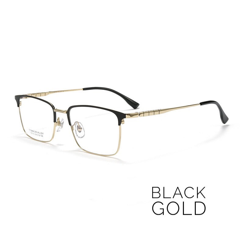 X15115 Ultra-Light Titanium Retro Browline Prescription Eyeglasses – Unisex