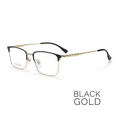 X15115 Ultra-Light Titanium Retro Browline Prescription Eyeglasses – Unisex