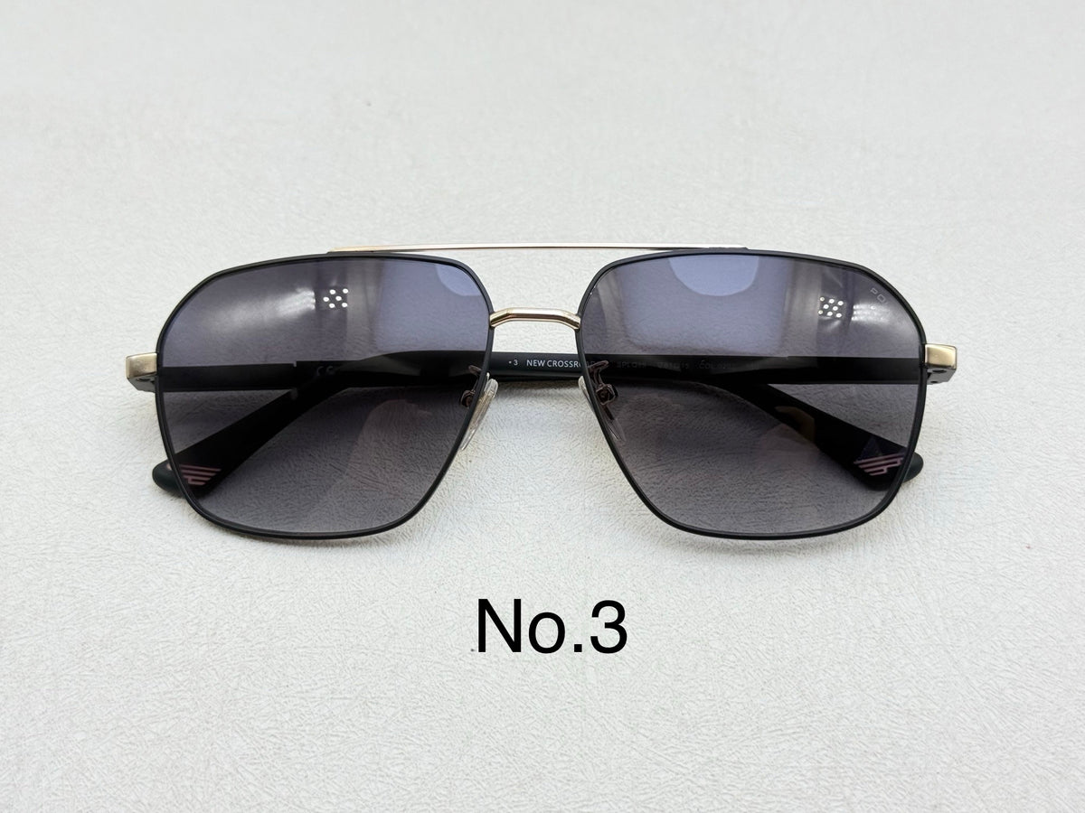SPLQ85 Oversized Rectangle Metal Sunglasses – 61mm
