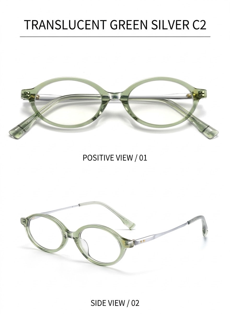 GG-F570 Lightweight Round TR & Titanium Eyeglasses – 49mm Unisex Optical Frame