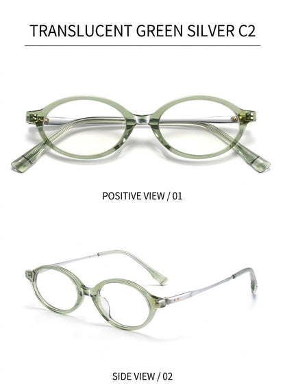 GG-F570 Lightweight Round TR & Titanium Eyeglasses – 49mm Unisex Optical Frame
